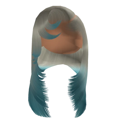 Side Part W/ Curled Bangs [Icy Blue]