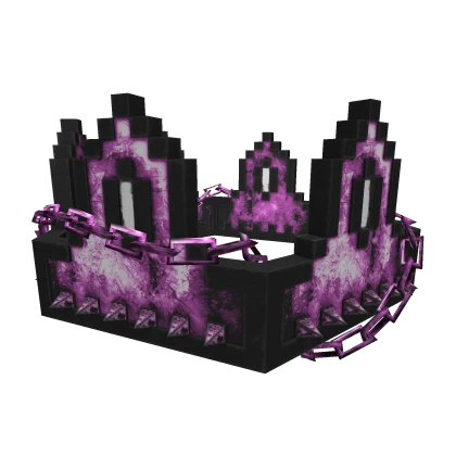 Pink Goth Chained 8-Bit Crown
