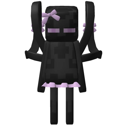 ♡ cute enderman w/ bows backpack in black