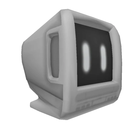 Retro Monitor Head with Eyes