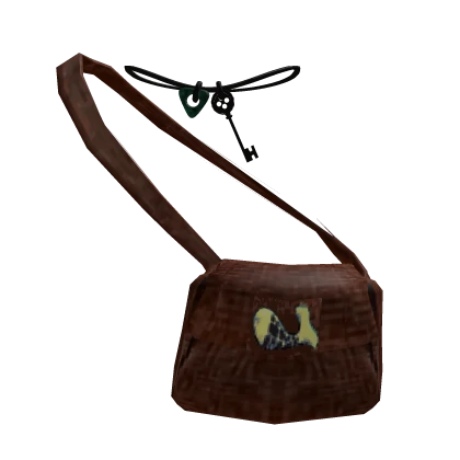 Coraline Bag w Key Portal Necklace in Brown 1.0