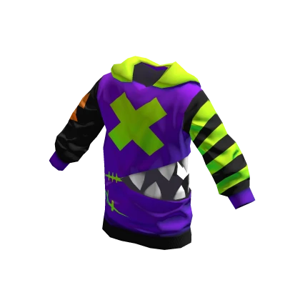 Monster Buddy Hoodie Purple Green