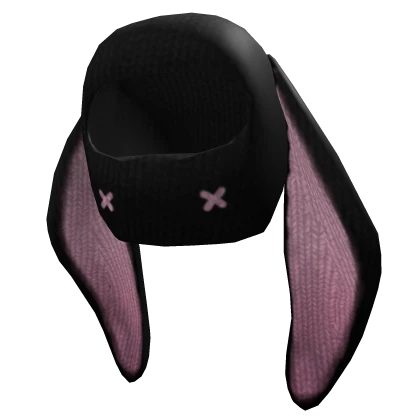 Bunny Ear Y2K Black Balaclava