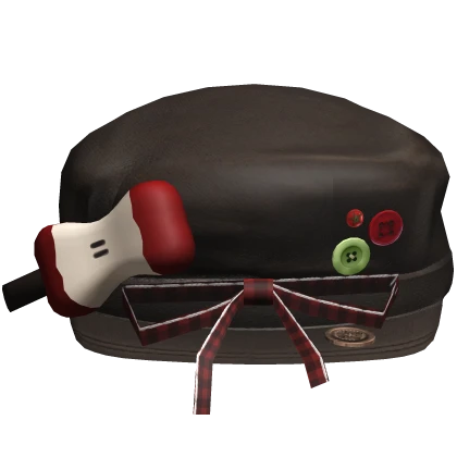 Igari Beret Mori Kei Apple Button in Brown