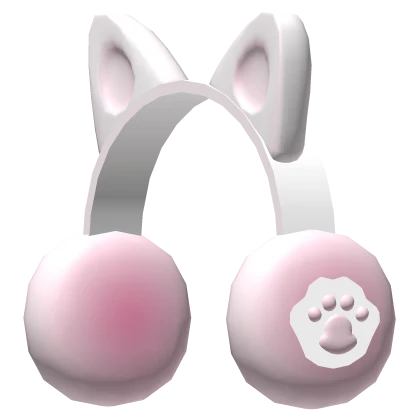 Cat Earmuffs Pink Headphones Ear Kawaii Shiny Paw