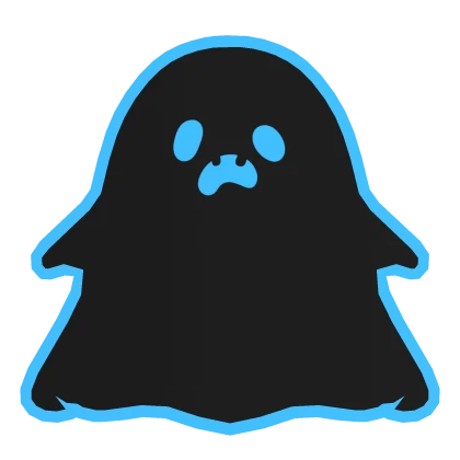 Neon Dull (Cute Black Blue Ghost Pet Anime)