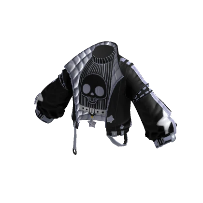 Black Skull Punk Jacket w/ star charm 