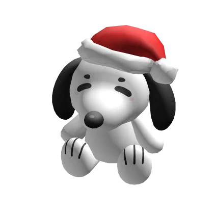 ♡ santa snoopy plushie (holdable)