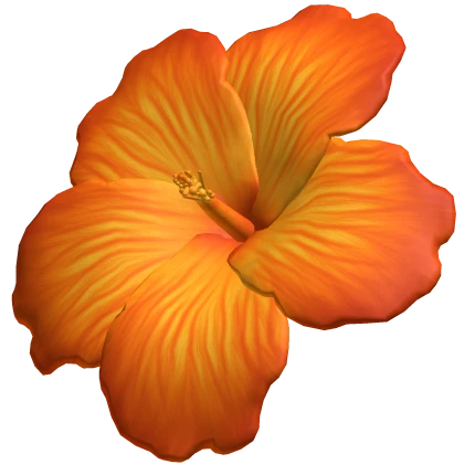 Summer Hibiscus Flower V2 Deep Orange