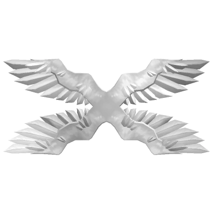 White Multi Angel Facial Wing Crest