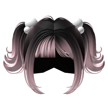 Cute Dolly Jirai Kei Mini Pigtails (Pink n Black)