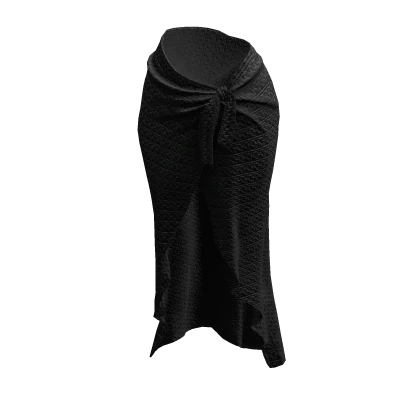 BB Black Skirt Flowy Crochet