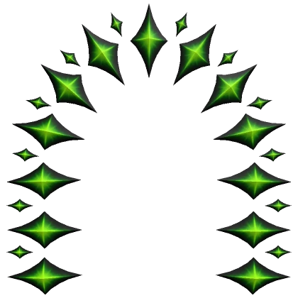 Green Shimmering Star Arch