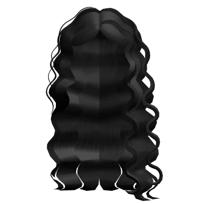 Very Curly Lush Side Hair in Black