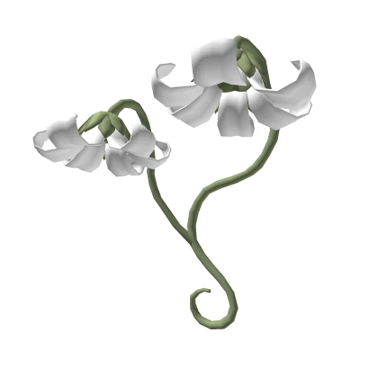 Bell Flower Stem White