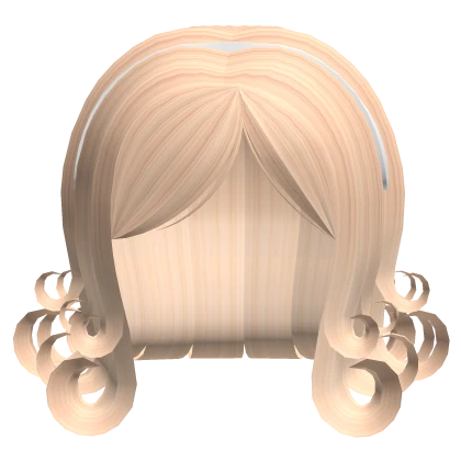 60s Vintage Short Flipped Hair w/Headband (Blonde)