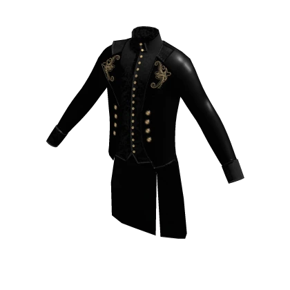 Victorian tailcoat [Black & gold]