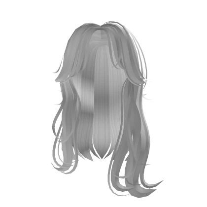 cute long layered hair w/ curtain bangs in white