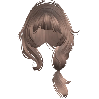 Cute Cottage Core Messy Fluffy Pigtail (Milktea)