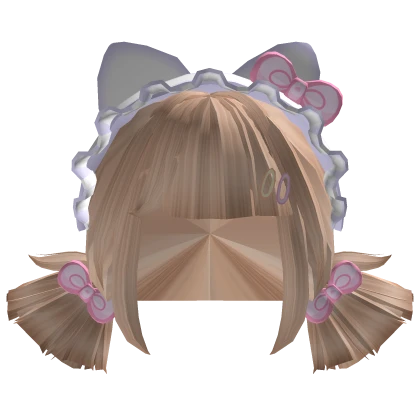 Kawaii Blonde Maid Pigtails