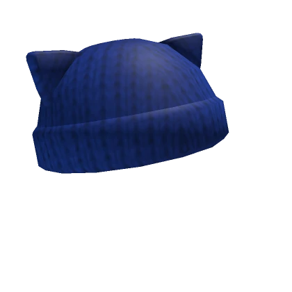 Kitty Knit Beanie (Blue)