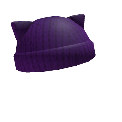 Kitty Knit Beanie (Purple)