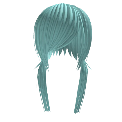 Sidepart Anime Doll Pigtails (Pastel Blue)