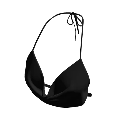 Black Draped Halter Top