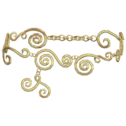 Boho Gold Spiral Link Chain Belt