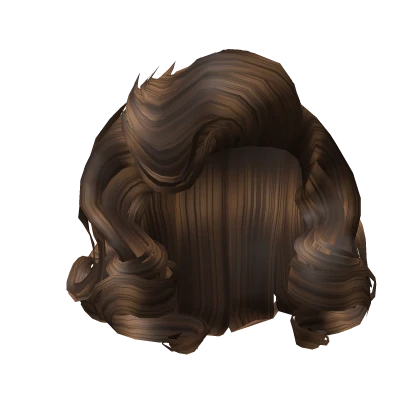 Voluminous 80's Curls in Brown