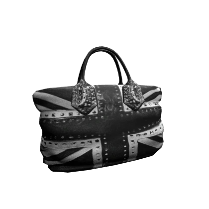 GRUNGE Y2K UNION JACK WEEKENDER BAG BLACK