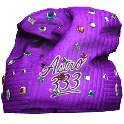 Astro Knitted Gemstone Beanie - Purple