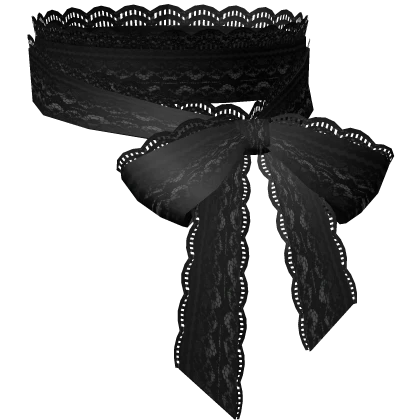 gothic black lace side bow choker (3.0)