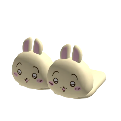  𖹭 : kawaii yellow chiikawa usagi slippers