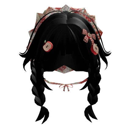 mori kei igari black shoujo red floral bandana