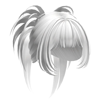 Y2K Fluffy Layered Spikey Bun (White)