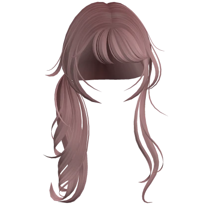 dusty rose pink igari doll side pony wispy bangs