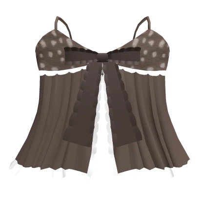 🤍 fawn babydoll ruffled dress brown