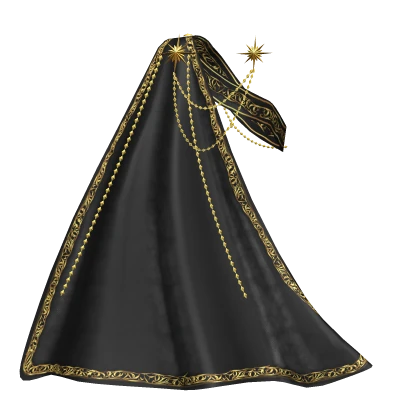 3.0 Royal sash with cape - black/gold