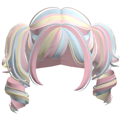 Curly Fairy Girl Pigtails (Confetti)