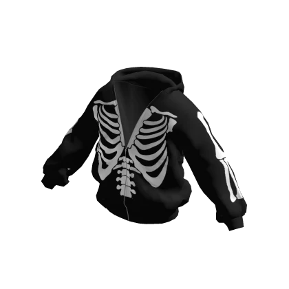 Black Skeleton Zipup