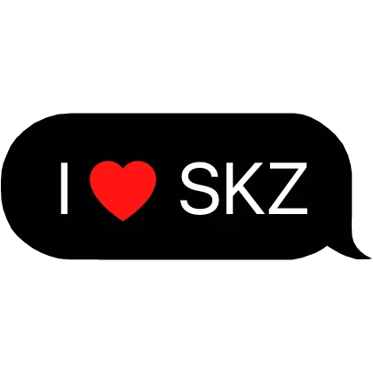 I Heart Stray SKZ kpop text chat bubble