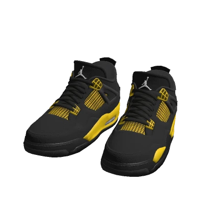 Jordon 4 Retro Thunder Black & yello