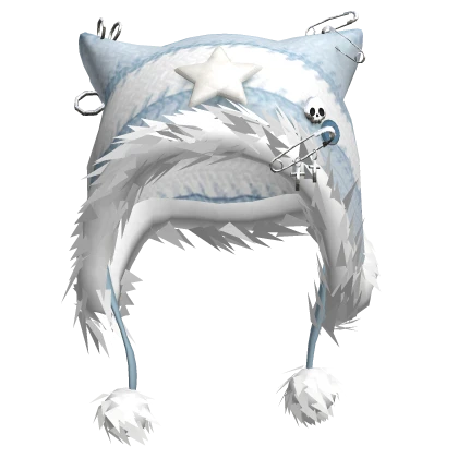 Sky Blue Cat Knit Beanie