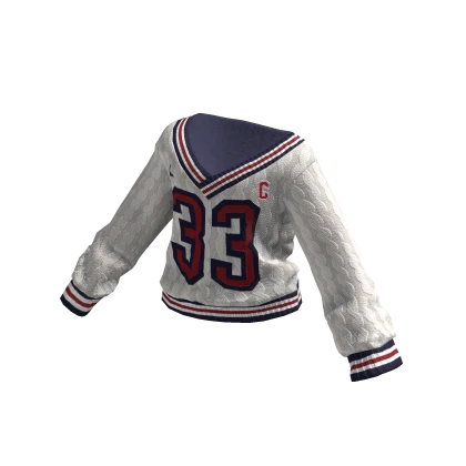 ✨ White Sport Sweater Athleisure Preppy Y2K