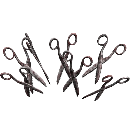 Bloody Scissors in Shoulder [Left]