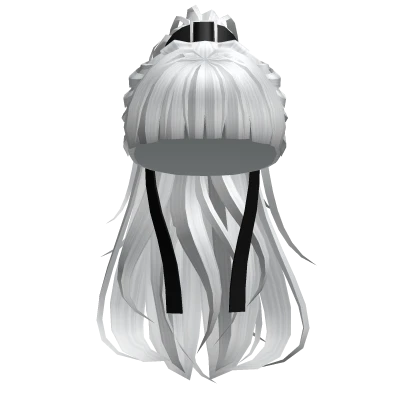 ❤️ Baddie Pony Emo Hair (White)
