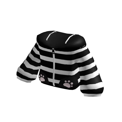 ♡ FREE Black & White Striped Over Sized Cat Jacket