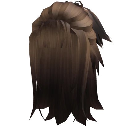 Y2K Brown Wavy Anime Bun