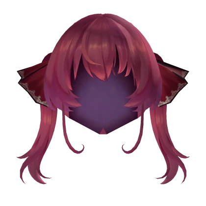 Marine red pigtails pirate anime vtuber high face